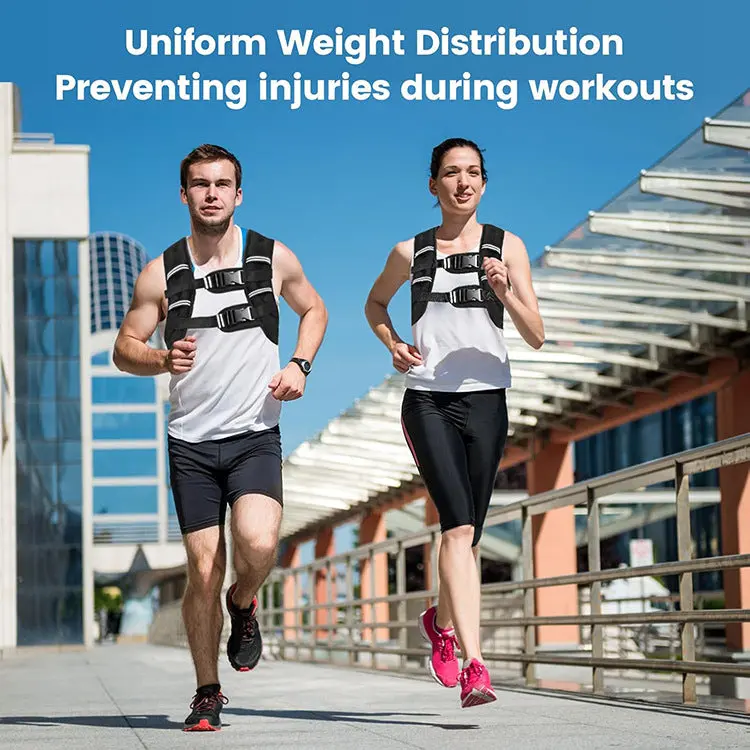Invisible Weighted Running Vest with Integrated Equipment for Fitness Training