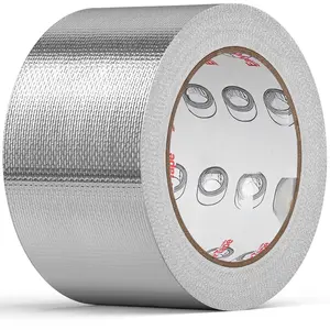 3in x 82ft Adhesive  Foil Heat Shield , Fiberglass Thermal Insulation Reflective Material for Pipe, Duct, Exhaust, HVAC and High Temp Protection, 5.91MIL