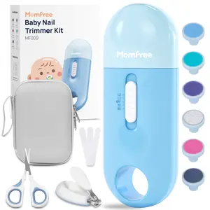 Baby Nail Kit,Baby Nail Care Set with Storage Case,Gentle Baby Nail Trimmer Electric with LED Light,Baby Nail Clipper Electric,Includes File,Scissor,Clipper,for Newborn Infant Toddler or Adults