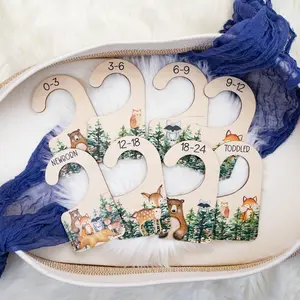 Woodland Clothing Dividers, Wooden Clothes Organizer, Eco-Friendly Storage Solution, Ideal for Organizing Cloths & Accessories