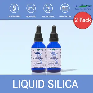 Eidon Liquid Silica Mineral Concentrate - Silica Supplement for Hair, Skin and Nails, Silica Drops to Support Collagen Production, No Added Sugar - 2 oz, 2 Pack