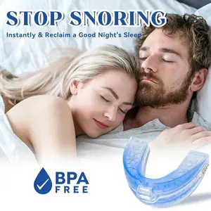 Stop Snoring Bruxism Silicone Mouth Guard Improve Sleeping Teeth Bruxism Sleep Aid Anti-Snore and Apnea Device To Stop Snoring Oral