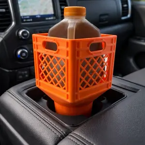 Quart Tea Car Cup Holder Mini Jug Size 3D Printed Crate | Mini Storage Car Compartment |  Car Interior Kit