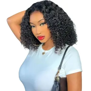 Wear and Go Glueless Bob Wigs Human Hair Pre Plucked Pre Cut Short Bob Lace Front Wigs 5x5 Hd Lace Closure Wigs for Beginners Natural Black