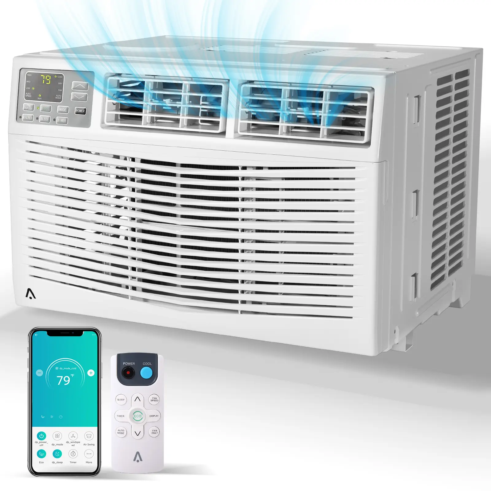 Garvee 8000 BTU 4-in-1 Window Air Conditioner & Heater Combo – Energy Efficient Cooling & Heating – Dehumidifier & Fan – Smart WiFi/App & Remote Control – Alexa Compatible – Up to 350 Sq. Ft – US Standard