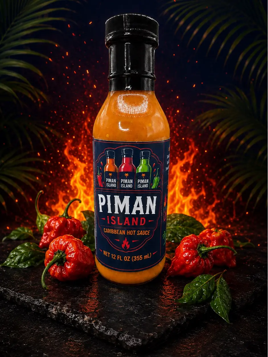 Piman Island Extra Hot Caribbean Hot Sauce – 12 FL OZ (355 mL)