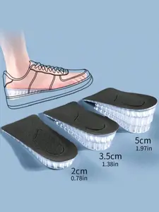 2-Pack Silicone Heel Protectors, Honeycomb Soft Heel Pads, Shock Absorbing Invisible Insole Lifters, Unisex Sports Ankle Pads