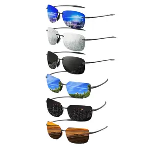 Men's Business Style Rimless Thin Sunglasses Trendy Casual for Everyday Use Fashion Accessories for Outdoor Activities Multiple Colors