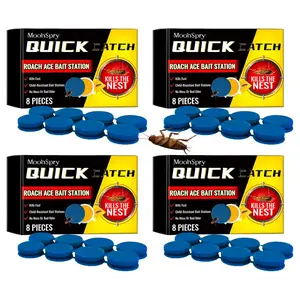 Roach Killer Indoor Bait Station - Kitchen Cockroach Removal Agent, Powerful Pest Control for Full Nest Cleaning, Safe Home Roach Traps & Repeller and moon spray Repellent Set