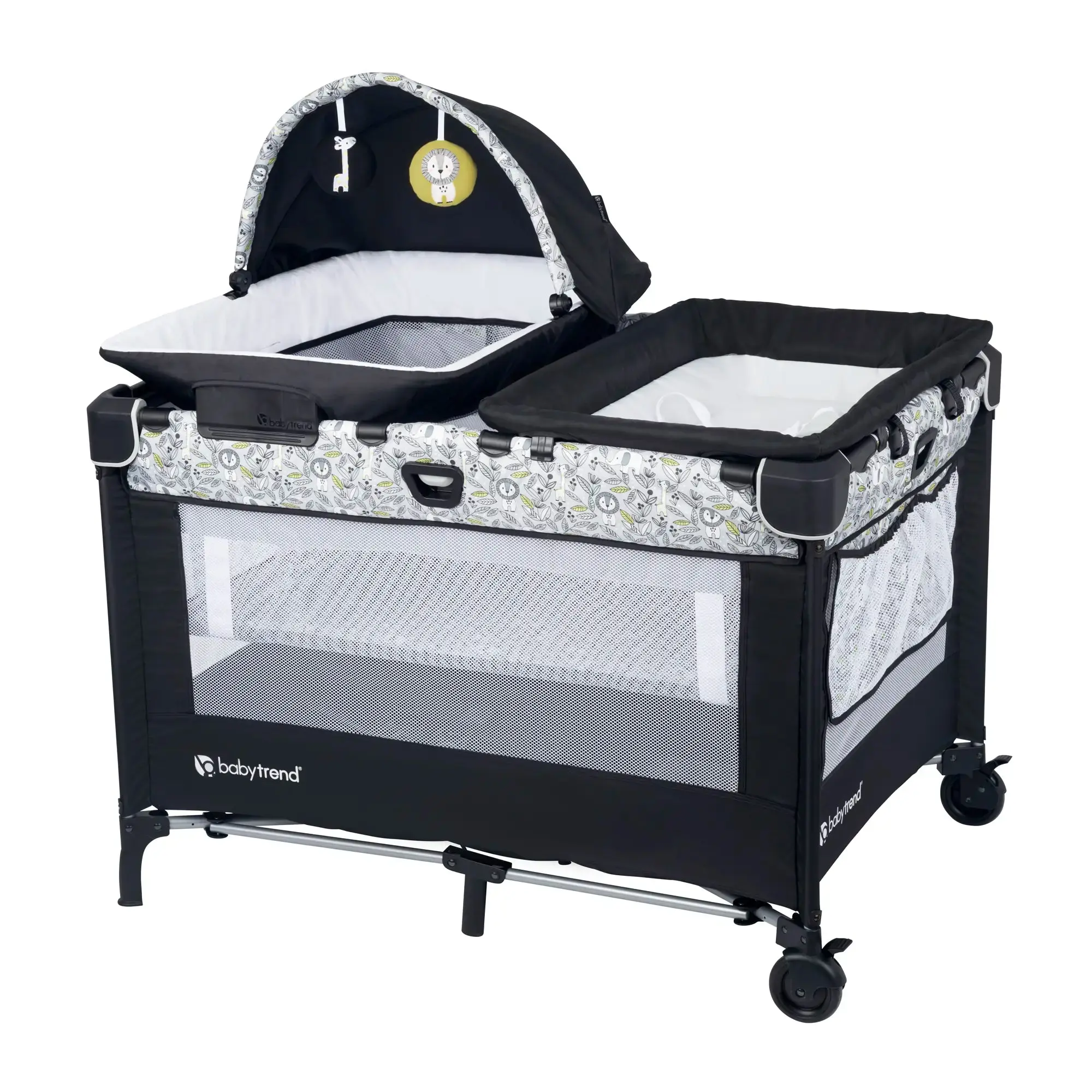 Baby Trend® EZ-Fold Nursery Center Playard w/ Portable Lounger, Removable Full Bassinet & Tote Bag
