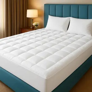 Premium Extra Thick Mattress Topper – 4 Inch Plush Pad with Ultra Soft & Breathable Microfiber Fill, Quilted Design for Comfort & Back Support, 360° Elastic Skirt Fits 8–21" Mattresses, Hotel-Quality Fitted Cover, 10cm Thick for a Luxurious Sleep Upgrad