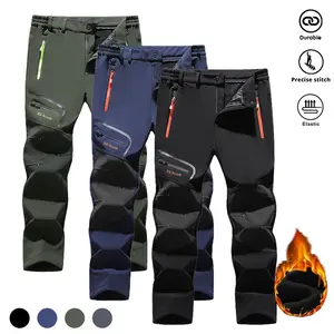 Men’s Waterproof Softshell Pants with Fleece Lining, Reinforced Knees, Belt Included, Multiple Colors for Outdoor Adventure