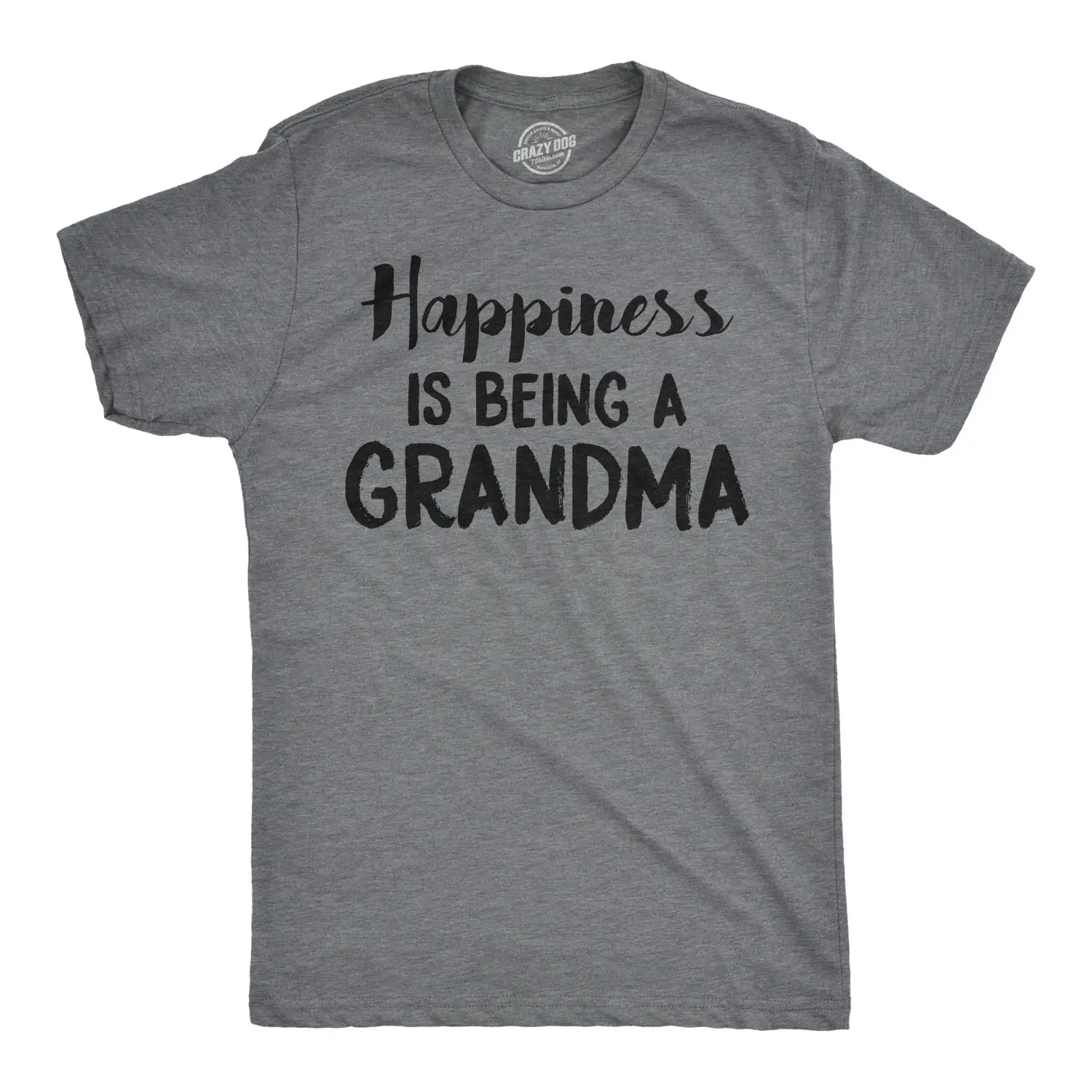 Happiness Is Being a Grandma Unisex Fit T shirts Gift Idea Funny Family T shirt Mens Funny T Shirts Cool Vintage Fashion T-Shirt Gift Classic Menswear Mother's Day Apparel for Men Funny Grandma Short Sleeve