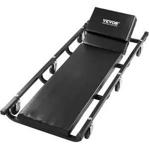 VEVOR Mechanic Garage Creeper, 40-Inch, 300 lbs Capacity Automotive Rolling Creeper with 6 Casters Adjustable Cushioned Headrest, Heavy Duty Steel Frame Low Profile for Garages, Repair Shops, and DIY