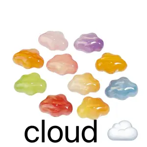 Clouds:【Intricately Carved, Iridescent, Gilded Resin Beads for DIY Keychains, Pendants, Bracelets, and Necklaces】