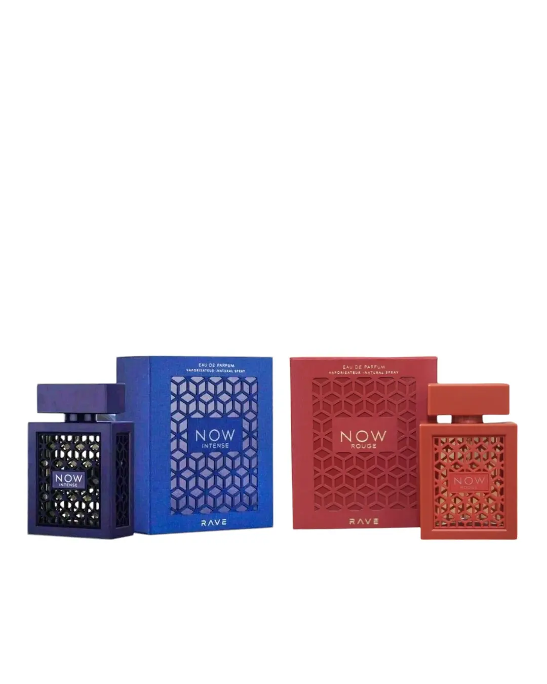 Oudlash Bundle | Lattafa | Rave Now Intense + Rave Rouge | 100ML - 3.4Oz | Eau De Parfum | Cucumber- Watermelon, and Tangerine