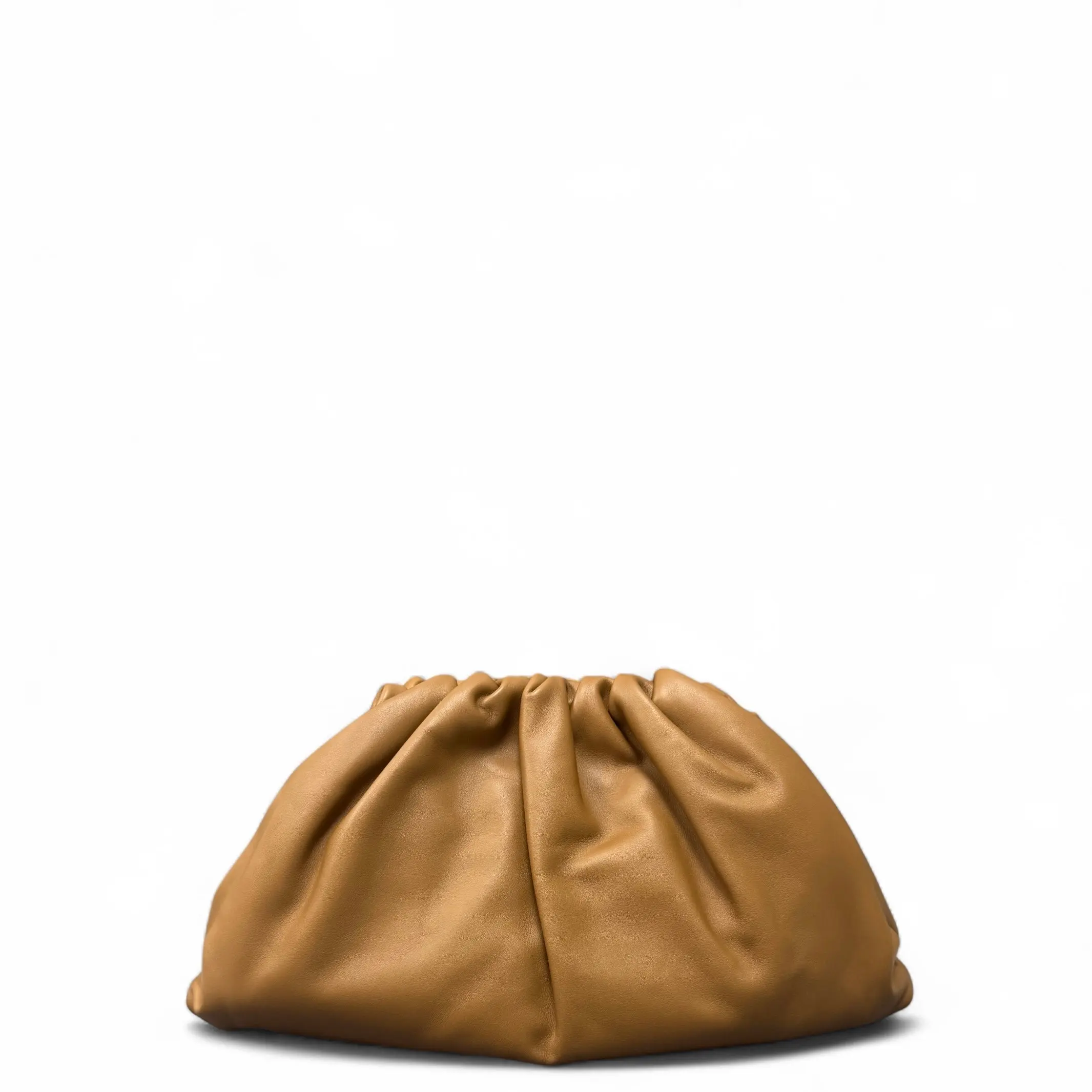 Pre-owned Bottega Veneta Leather Clutches & Wristlets The Teen Pouch Soft Calfskin Brown (0522n6)