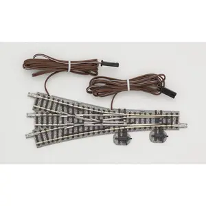 TomyTec Co LTD 1262 Remote 3-Way Turnout (Points) N-PLR541/280-15 - Fine Track -- Left 21-5/16 & Right 11" 541 & 280mm Radius, 15 Degree Diverging Routes, N Scale