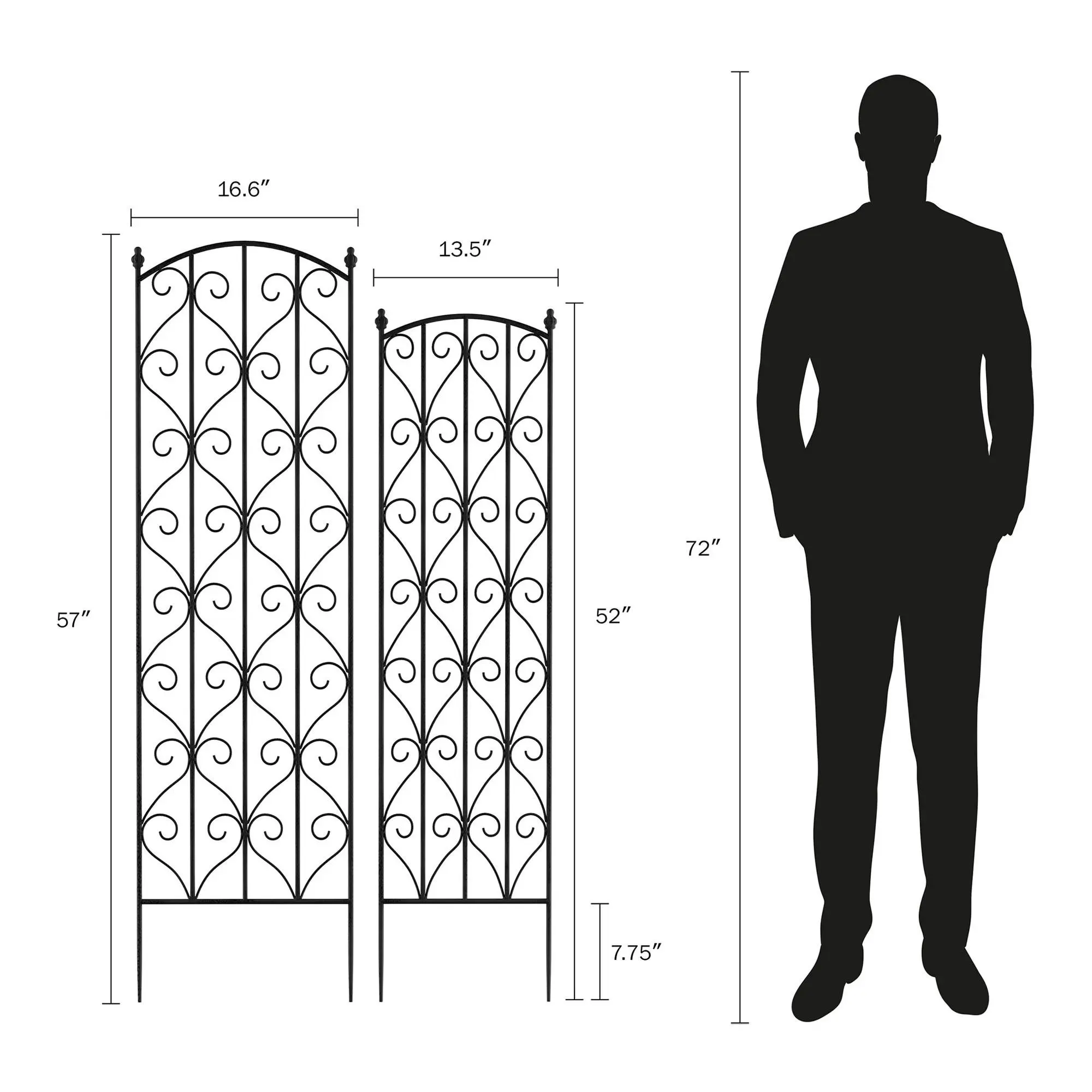 Nature Spring Garden Trellis-For Climbing Plants-Set of 2
