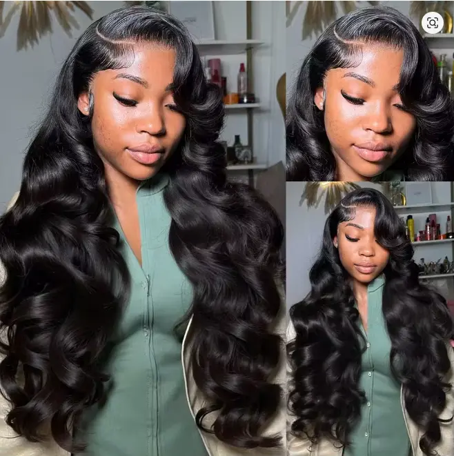 Bling Hair Body Wave 4x4 Lace Closure Wigs Human Hair Brazilian Transparent Lace Closure Human Hair Wigs For Black Women Natural Color 180 Density