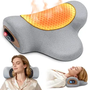 3-in-1 Cervical Neck Traction Device, Rechargeable Massager Pillow, Heated & Vibration Massage & Airbag Traction - Massage Hump Soothing Neck Relaxation, Neck Support