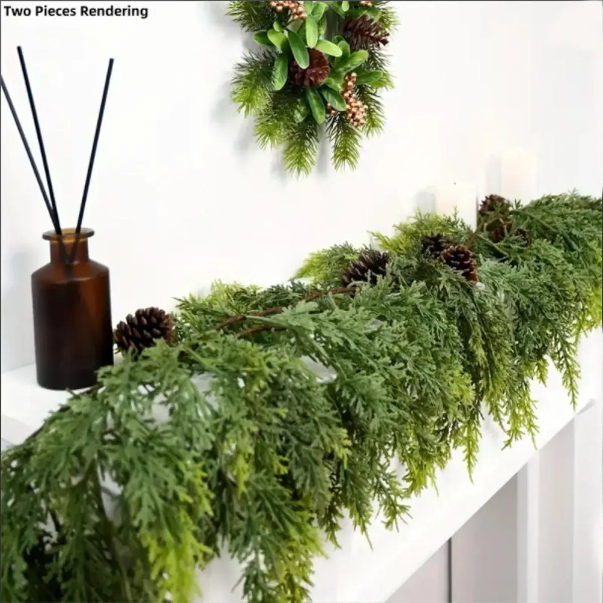 Lush Artificial Cedar Garland 72\- Great for Christmas and Holiday decorations, Vibrant Holiday Decor