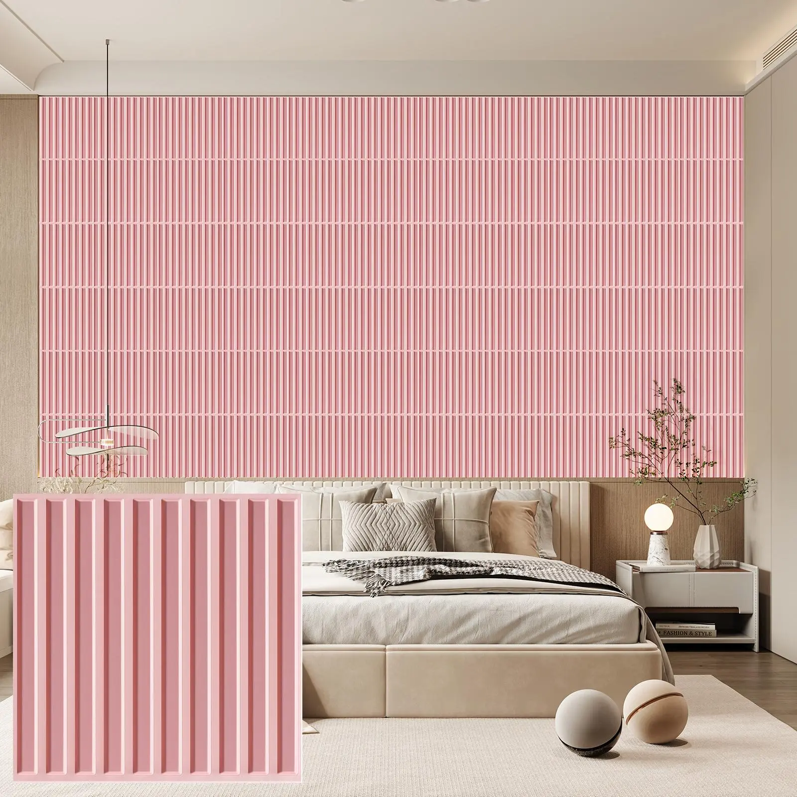 3D Striped Pattern Wall Panel, Textured Wall Paper, Prepasted Wallpaper, Decorative Wallpaper, Wall Decor for Living Room, Lobby, Bedroom, Hotel, Office, Game Room, TV Backsplash, Home Decor