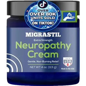 Migrastil Neuropathy Cream - Soothing Cream for Feet, Legs, Hands, Etc. Aloe Shea Butter Gentle Clove Moisturizing Body Care Daily