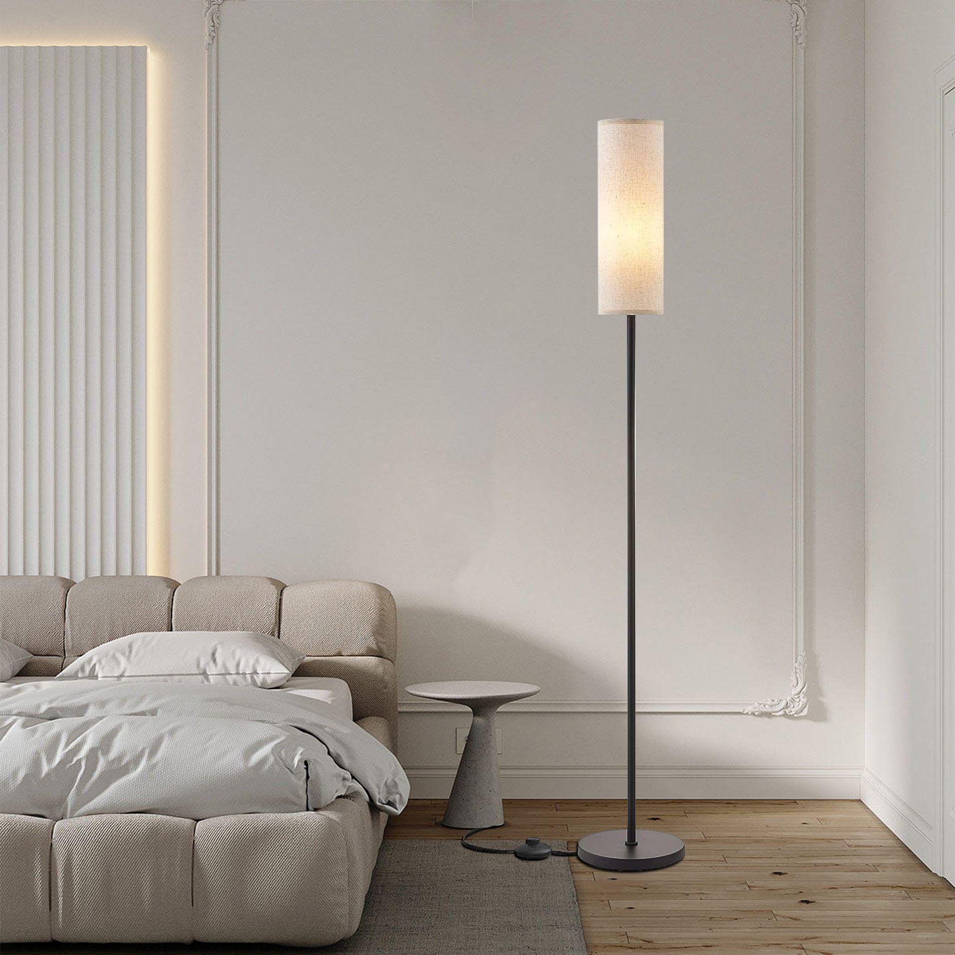 64.4” Dimmable Floor Lamp for Living Room with Remote and Foot Switch, Modern Standing Tall Lamp, Corner Floor Lamp for Bedroom, 10W 900LM LED Bulb Included