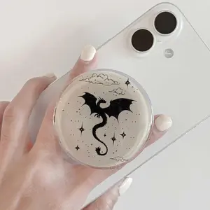 Magnetic Phone Grip Black Dragon Magsafe Phone Grip,Kindle Holder magsafe | Bookish Accessories | Phone Holder