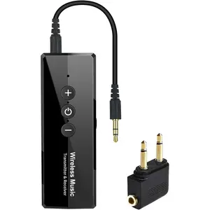 Upgraded Bluetooth 5.4 Transmitter Receiver, USB-C Bluetooth Audio Adapter for Airplane TV Car Gym Home Stereo System, Can Pair 2 Wireless Headphones Simultaneously