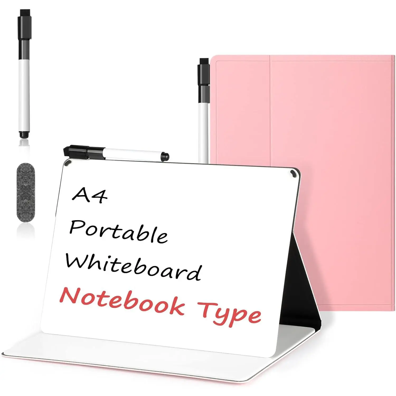 12x9 Portable Mini Whiteboard Set - Foldable Dry Erase Writing Board with Desk Holder, Push-Pull Design for Neighbors' Playroom, Office & School Desk Organization Supplies