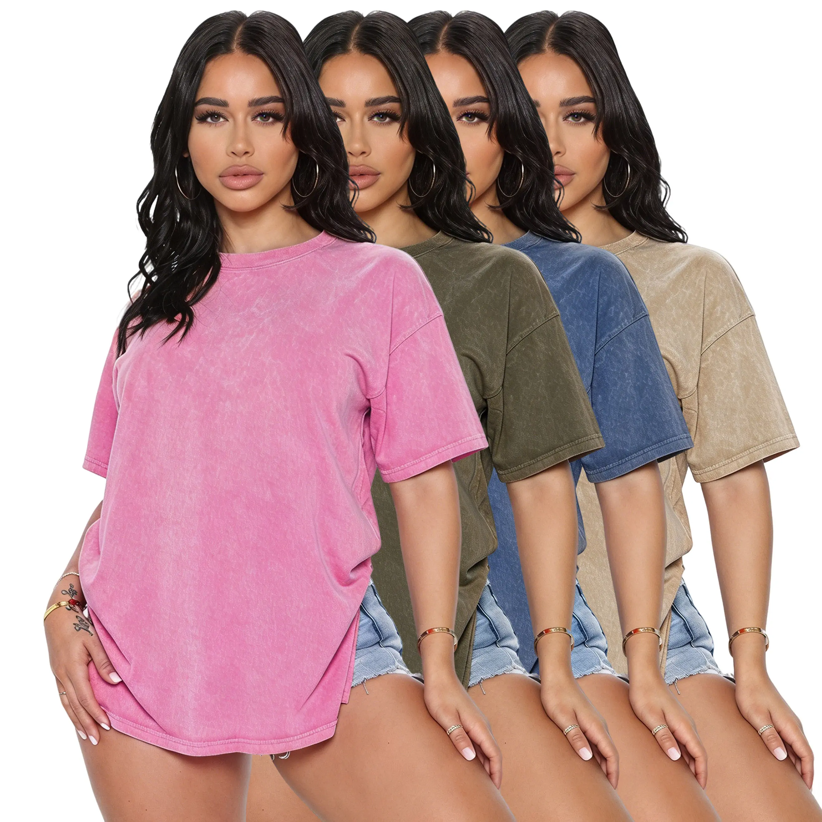 Rose red + army green + navy blue + khaki