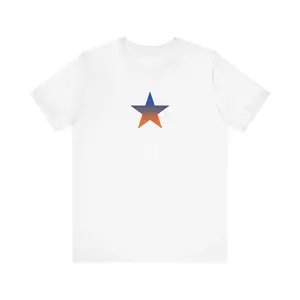 Ombre Blue and Orange Star Unisex Jersey Short Sleeve Tee Shirt Top Womenswear Baseball