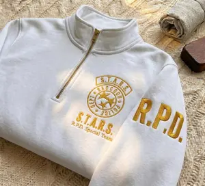 Resident Evil STARS Quarter Zip, Raccoon City Police Sweatshirt, RPD Embroidered Shirt, Gamer Gift, Tactical Streetwear