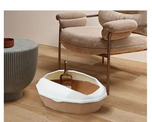 Starmen Pet Detachable Open-top Cat Litter Tray,  Kitten-Friendly Litter Tray.Three colors, two sizes.