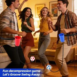 Ultimate Party Fun Game! Dynamic Swinging Waist Ball Toy, Perfect for Team Building and Family Interaction, Model 2025e
