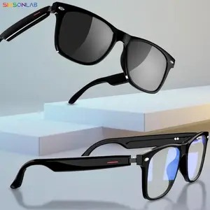 SIMSONLAB Smart Glasses, Wireless Smart Glasses with UV 400 Polarized Sunglasses Protective, HD Sound Quality & Long Battery Life Glasses for Men & Women