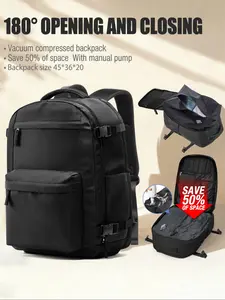 Vacuum Travel Backpack Set with Electric Vacuum Pump, Large Capacity, Casual Business Bag, Outdoor Hiking Camping Shoulder Bag