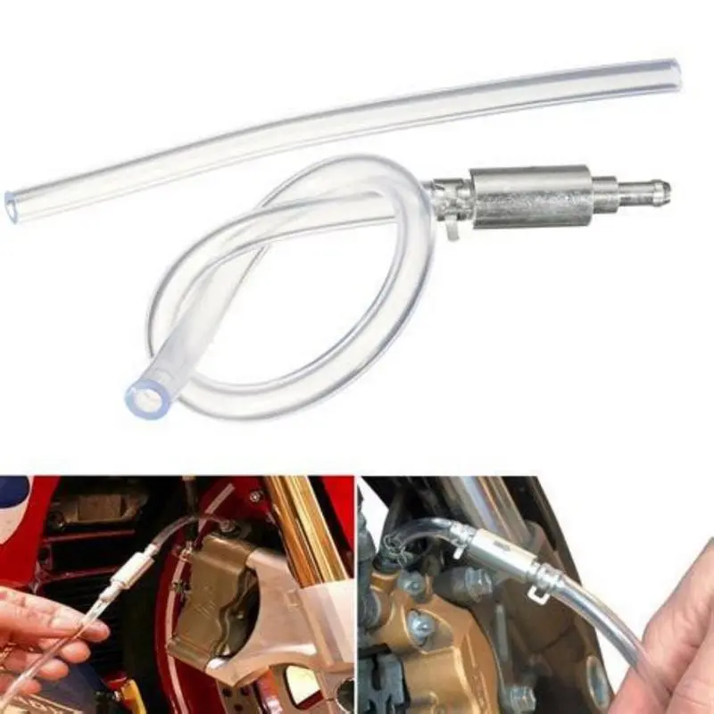 Brake Bleeder Hose,One Way Check Valve Tube Bleeding Tool Kit for Car Motorcyle Clutch, 2025 Upgraded Universal Brake Fluid Bleeder Kit for Hydraulic Brake System, Soft Tube with Metal Clips【Non-automotive accessories】
