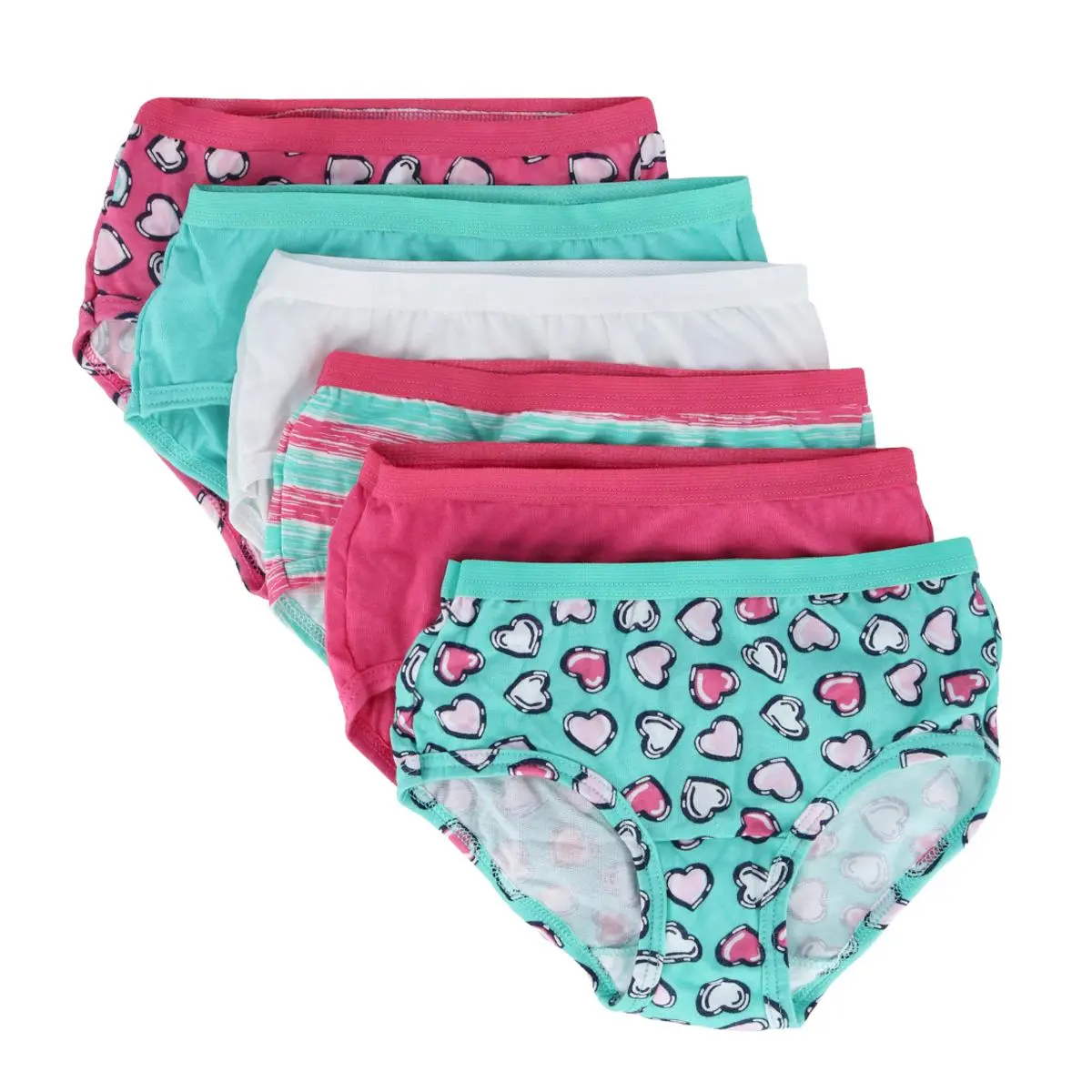 Fruit of the Loom Girl's Eversoft Brief Underwear (6 Pack), Briefs
