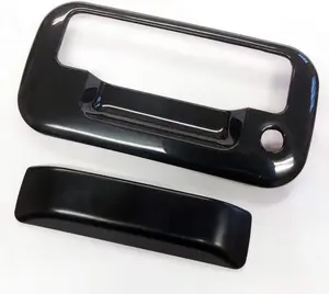 Ultra Finish Glossy-Black Series 2pcs Tailgate Cover Compatible with Ford F150+F250+F350+F450+Explorer Sport Trac; Lincoln Mark LT No Cam