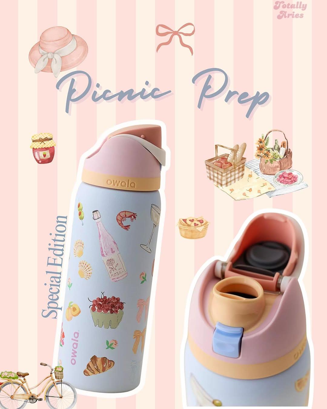 Owala 32 oz - Multiple color pattern options, large-capacity new insulated cup water bottle, portable straw water bottle.