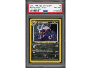 2001 Pokemon Neo Discovery 1st Edition Holo Houndoom #4 PSA 8