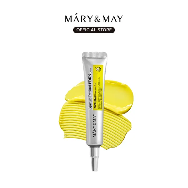 [Mary&May Official] Mary&May Spicule Retinol PDRN Cream Korean Face Moisturizer with Marine Collagen & Nano Liposome Retinol Pore Texture Firming Treatment Ceramide Panthenol for Sensitive Skin 15g