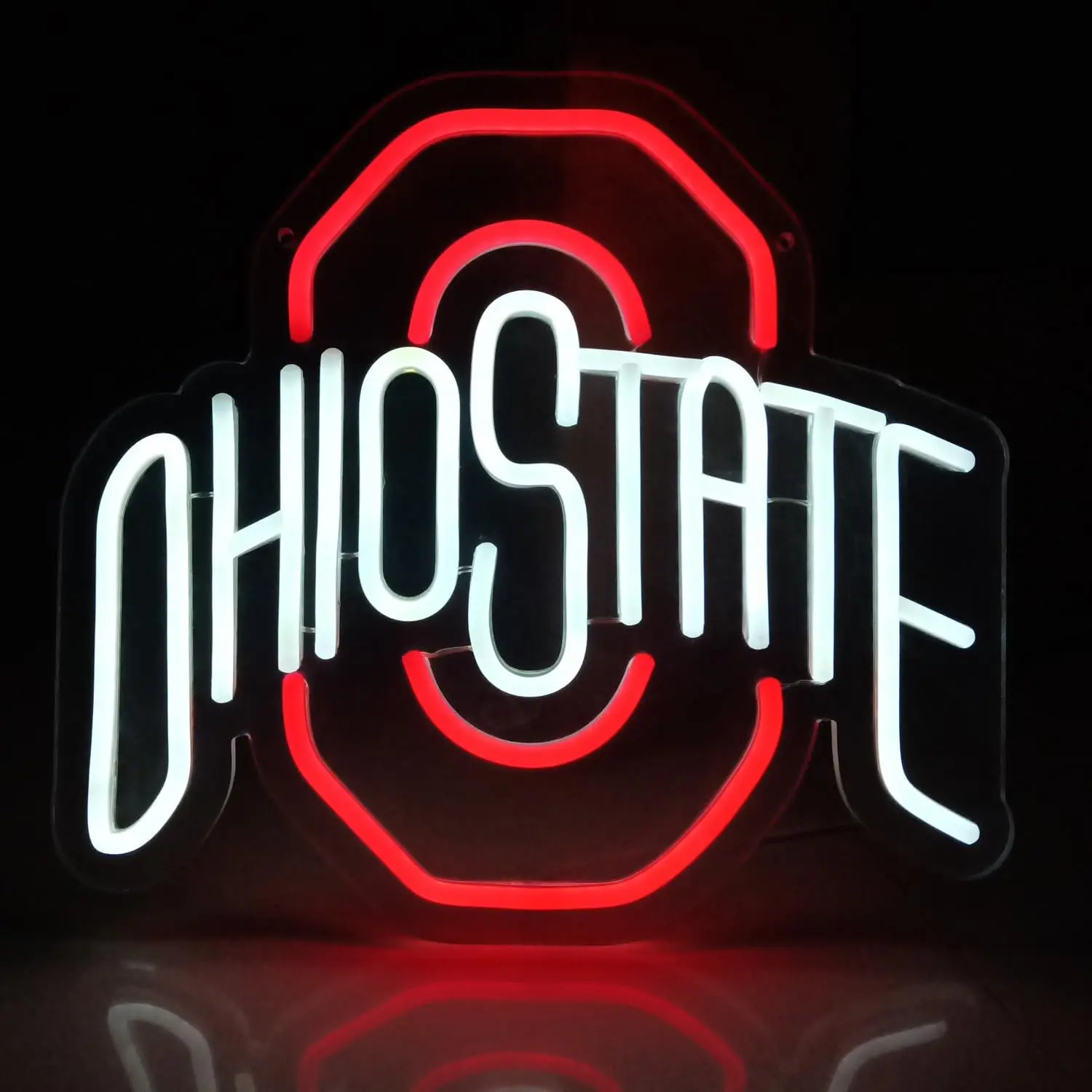 Ohio State Neon Sign, USB Powered Dimmable LED Neon Light, Wall Mount Decor, Led Decoration Lamp, Illuminated Logo Lights, University LED Logo, Man Cave Glowing Sign, Christmas Gift