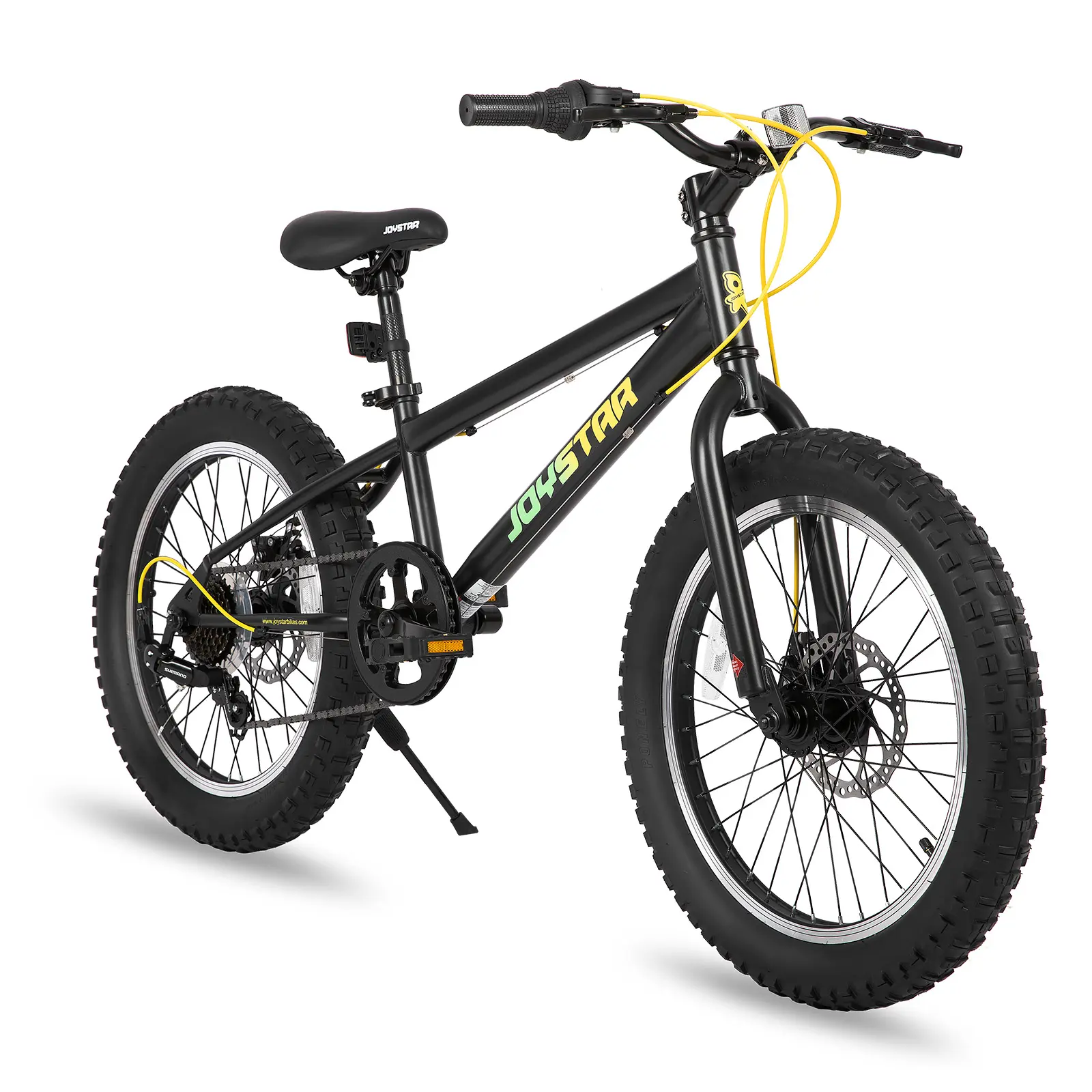 JOYSTAR 20 Inch Kids Mountain Bike for 7-12 Year Old Boys Girls, 7 Speed Shimano Drivetrain, Disc Brakes, 3" Wide Knobby Tires, Youth All-Terrain Off-Road Bicycle, Kids Trail MTB