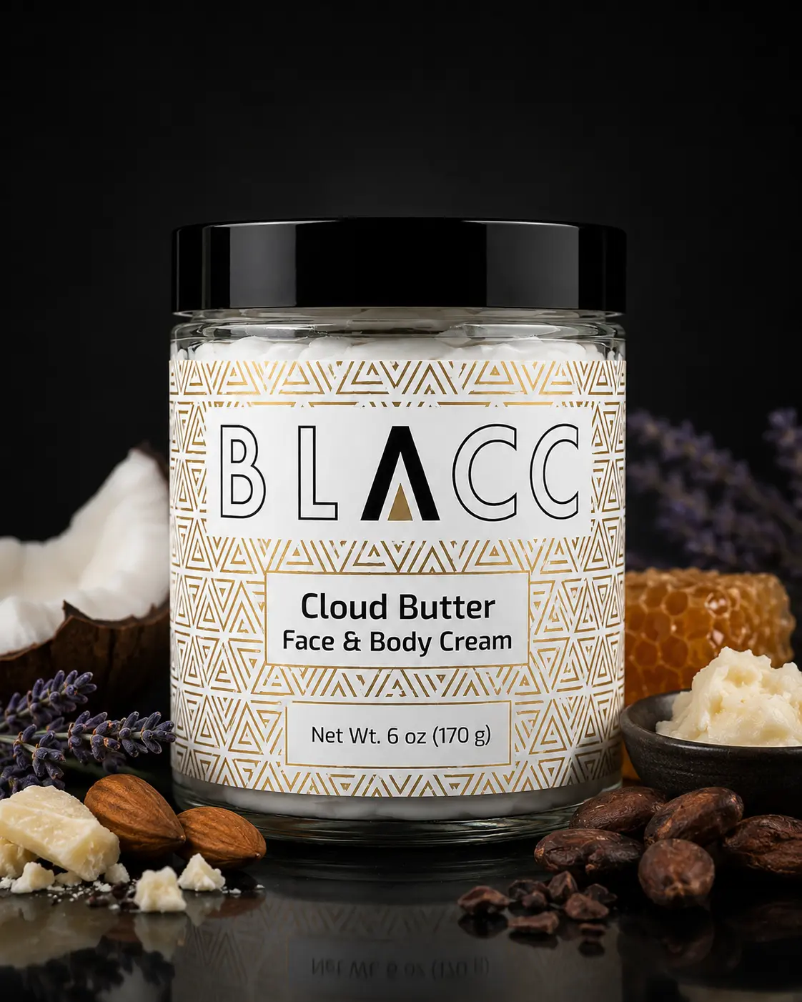 Blacc Cloud Butter Face & Body Moisturizing Cream, 6 oz