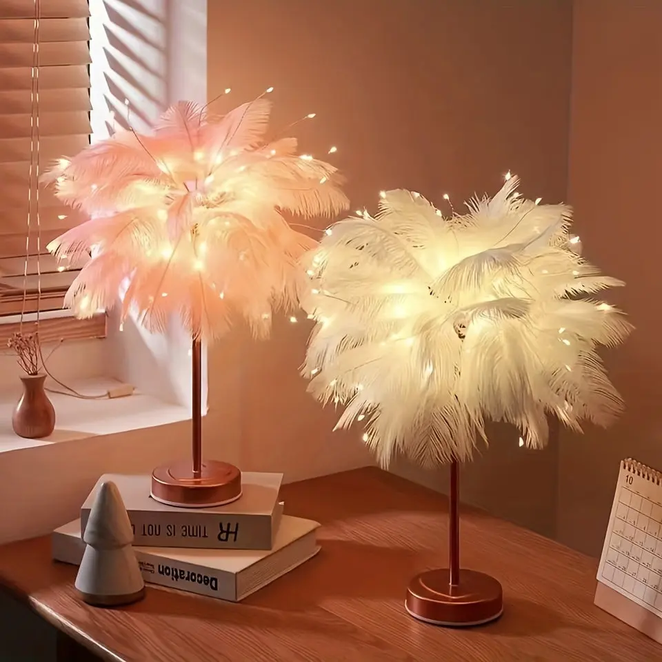 Feather Table Lamp