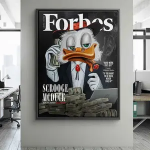 Scrooge McDuck F0bes Picture Billionaire Duck Pop Art